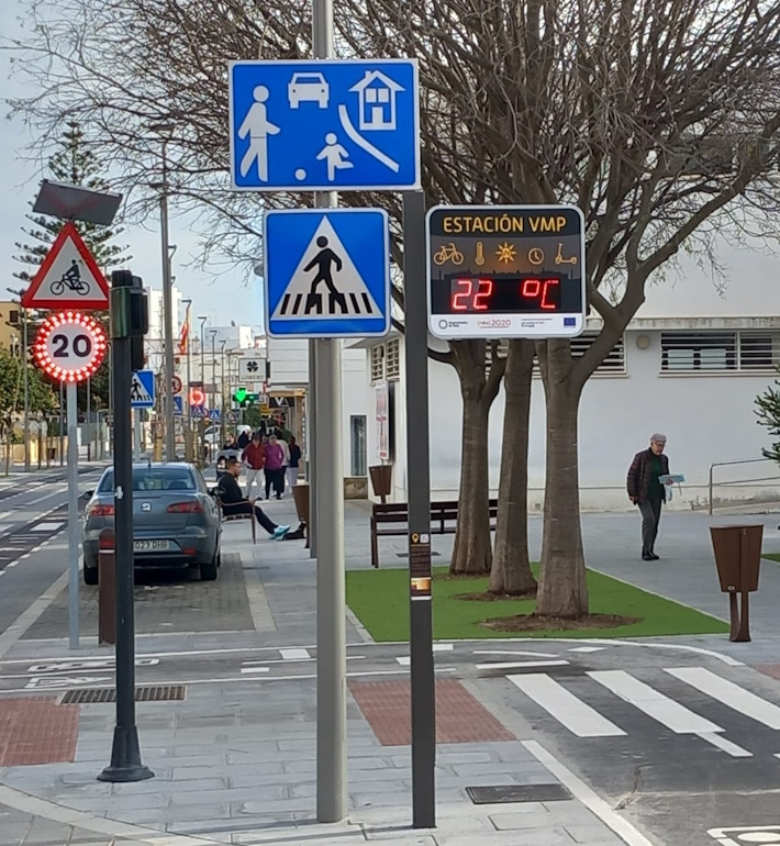 Foto Rota paneles de aforo de ciclistas